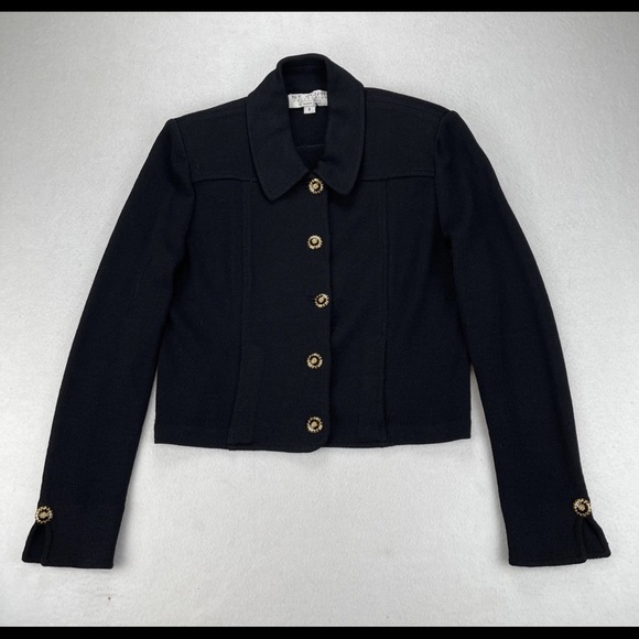 St. John Collection by Marie Gray Sz 6 Suit Jacket Knit Blazer Old Money Luxury - Picture 1 of 12